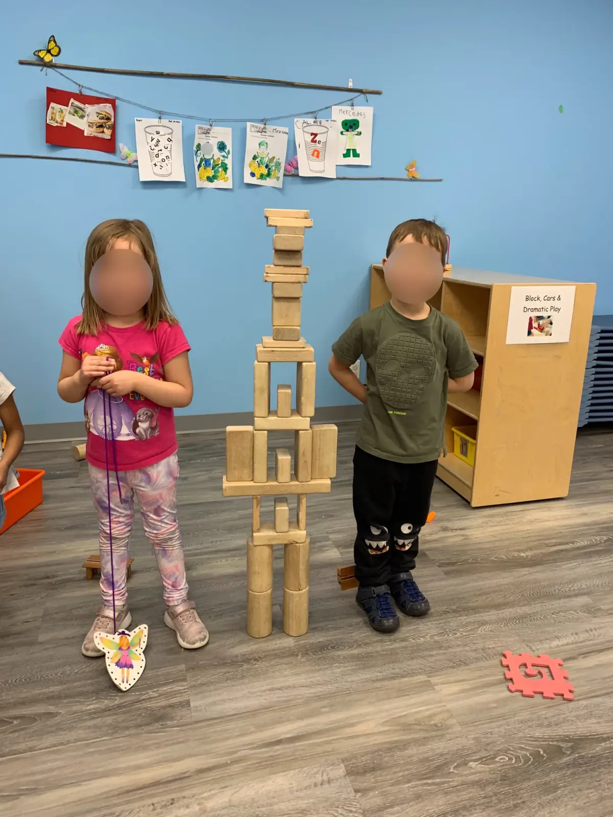 Village Scholars Preschool photo: proud block tower building