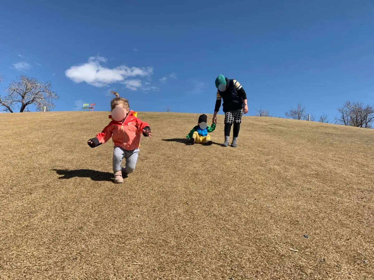 Village Scholars Preschool photo: running on the grass with room to move